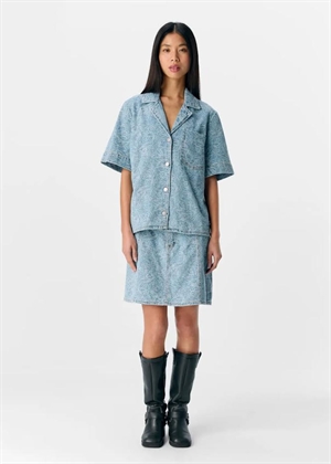Mirwa ss denim skjorte Light Blue Denim Object 